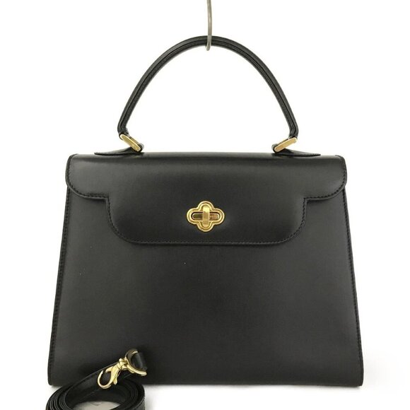 BALLY Leather Shoulder Hand Bag Navy blue/7BE1325 - Picture 1 of 15